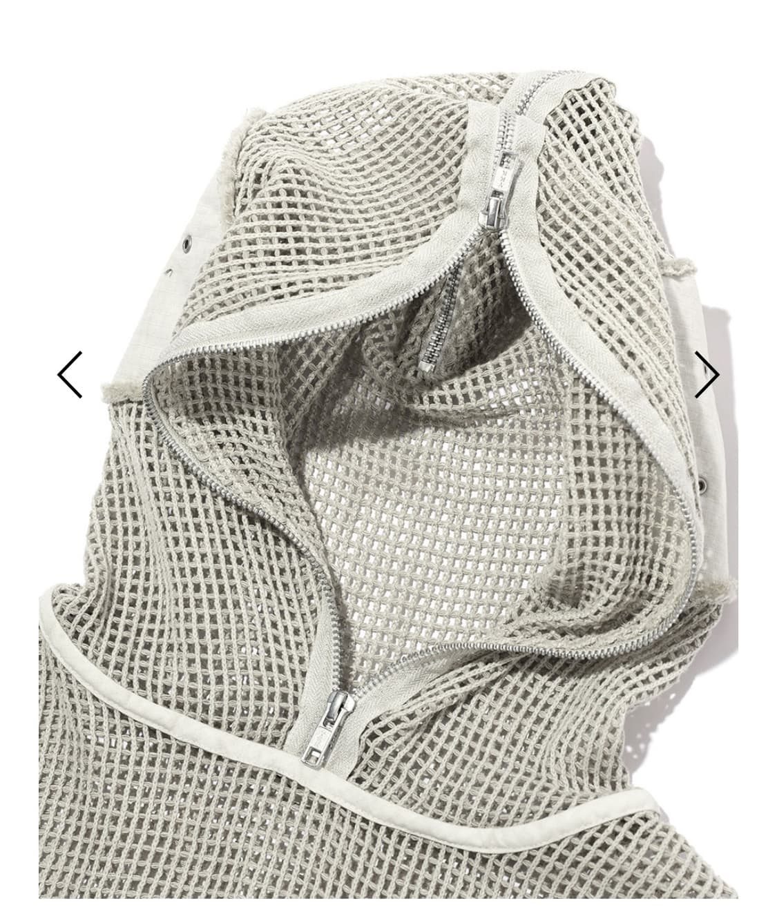 ICYTO  MESH ZIP HOODIE beige 상품이미지4