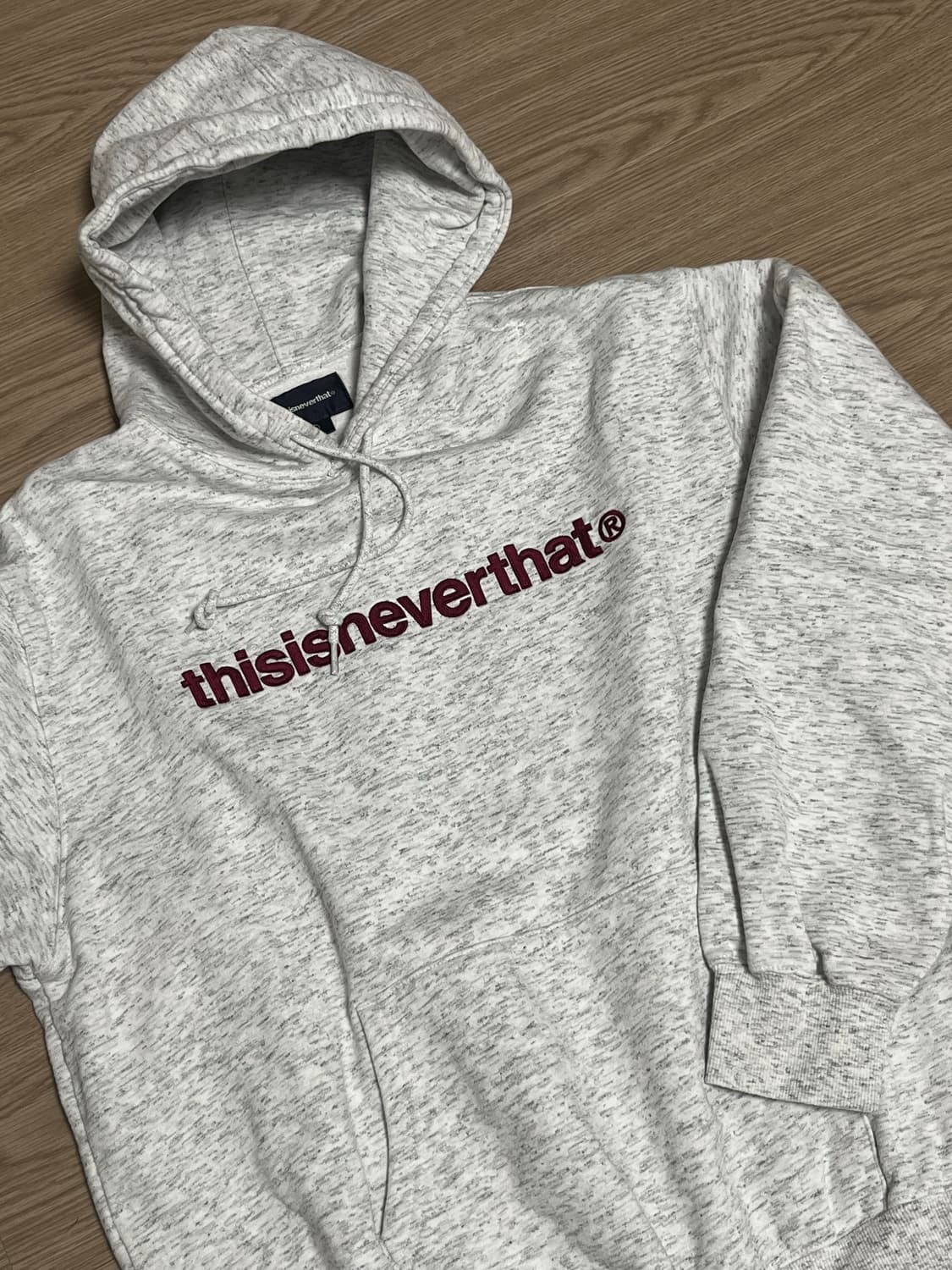 디스이즈네버댓 기모 후드티 애쉬 버건디 상품이미지4