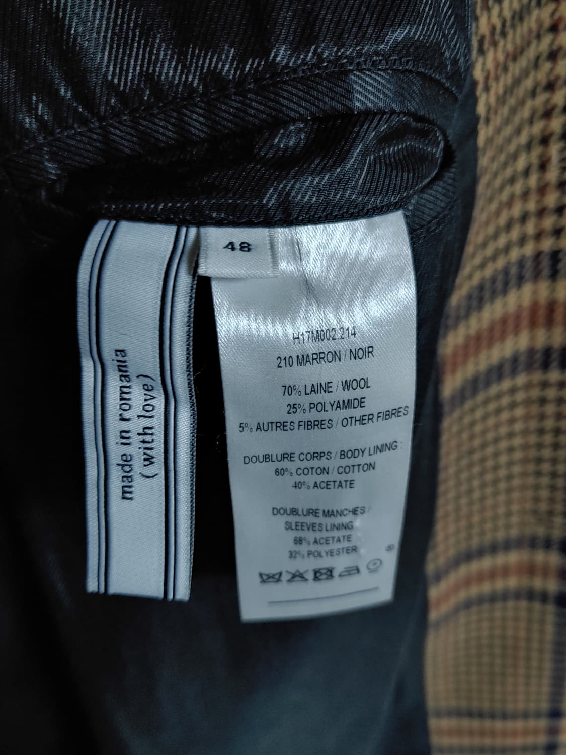 아미 ami 컬렉션 체크 로브 코트 팝니다 상품이미지8