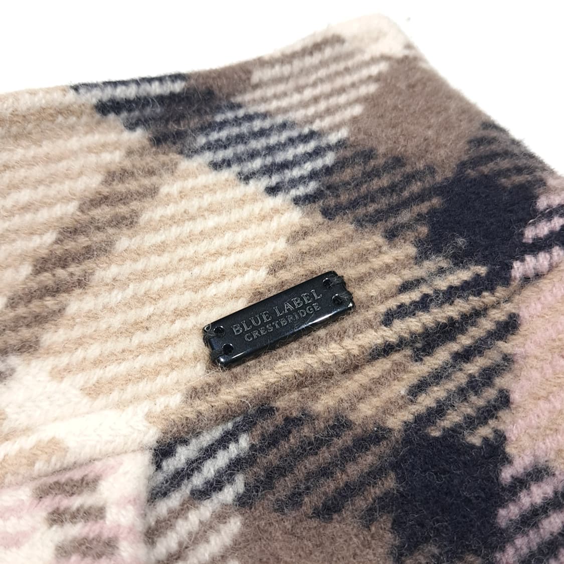 CL440 36 블루라벨 일본판 울 체크 핑크 스커트 상품이미지2