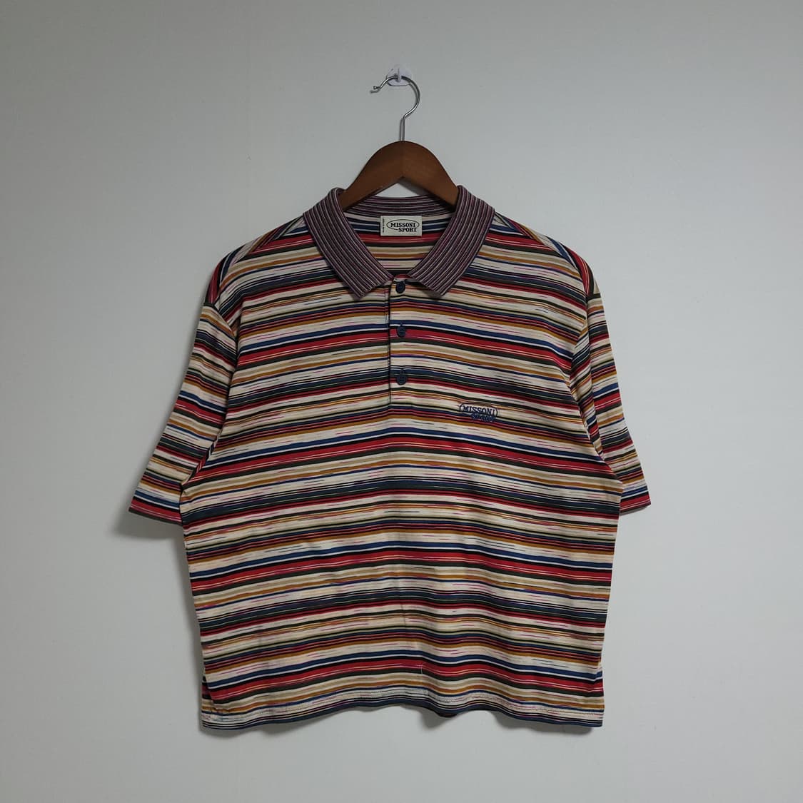 MISSONI 미쏘니 스포츠 스트라이프 반팔 카라티 상품이미지1
