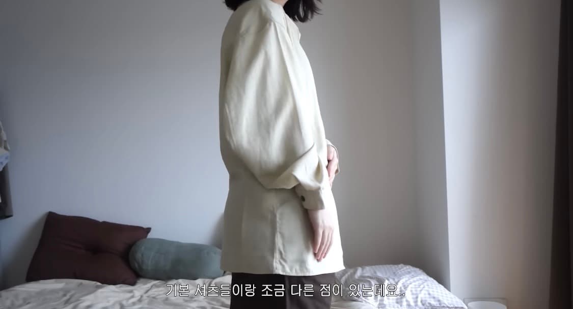 유니클로U 드레이프 셔츠 M (연늘 착용) 상품이미지5