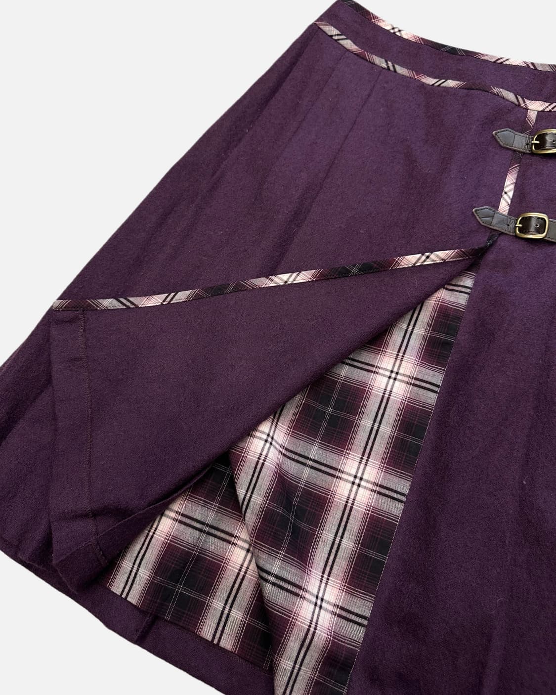 J.PRESS purple wool strap skirt 상품이미지4