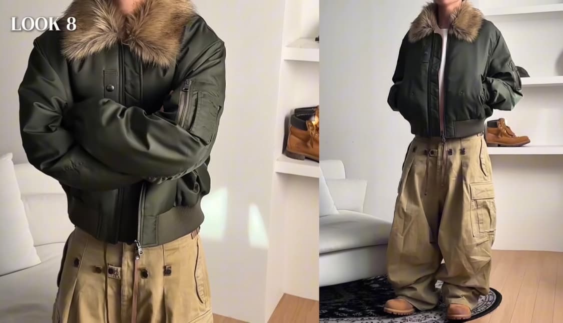 앤더슨벨 퍼카라 MA-1 마원 블루종 카키 L 상품이미지3