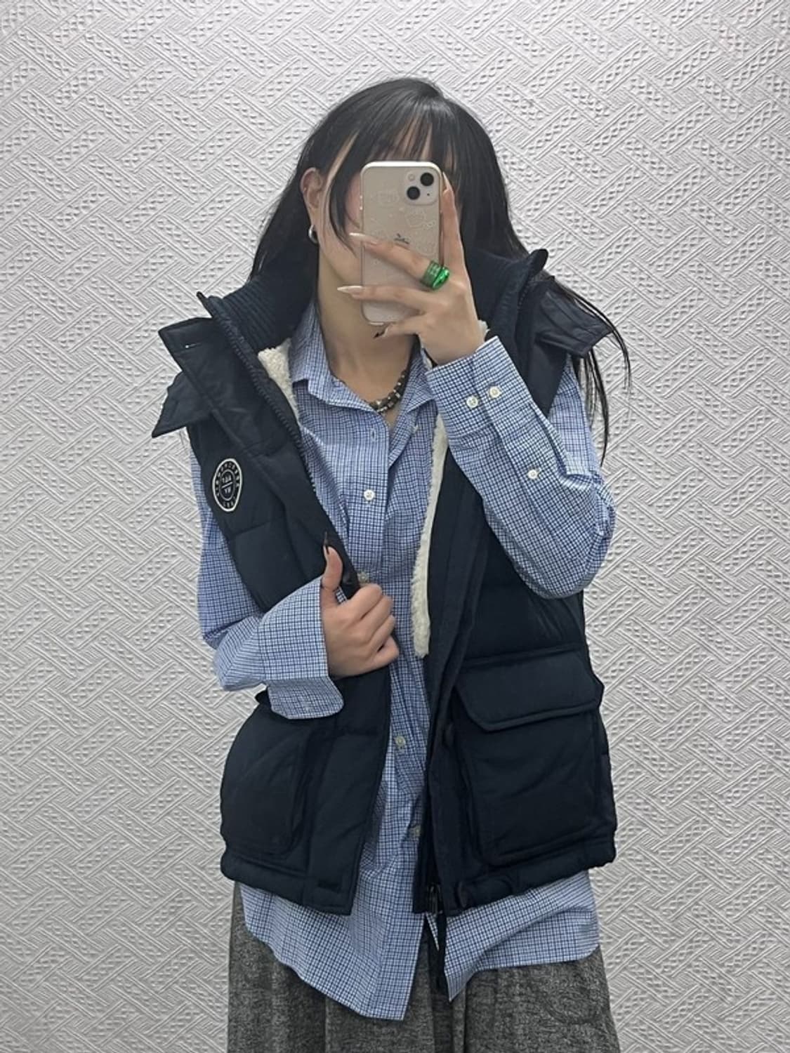 아베크롬비 올드스쿨 모던캐주얼 양털 패딩 조끼 S C08366 상품이미지2