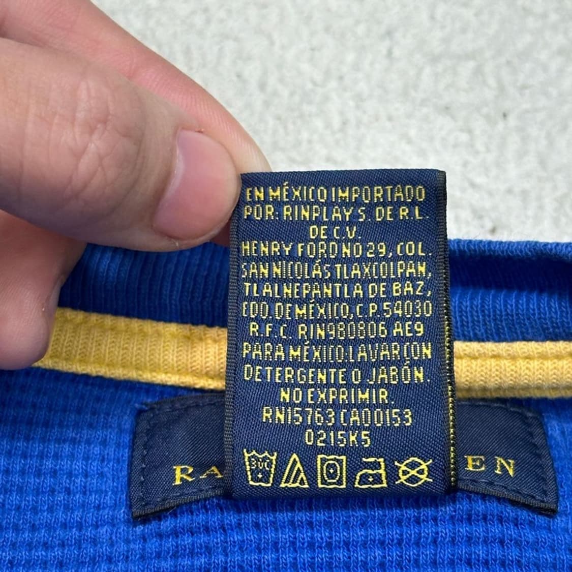 POLO RALPH LAUREN 와플 블루 롱슬리브 M 상품이미지6