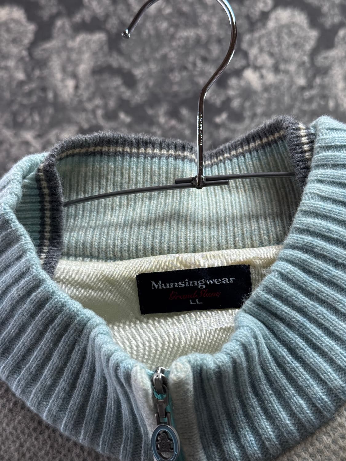 munsingwear 먼싱웨어 자수 니트 집업 상품이미지5