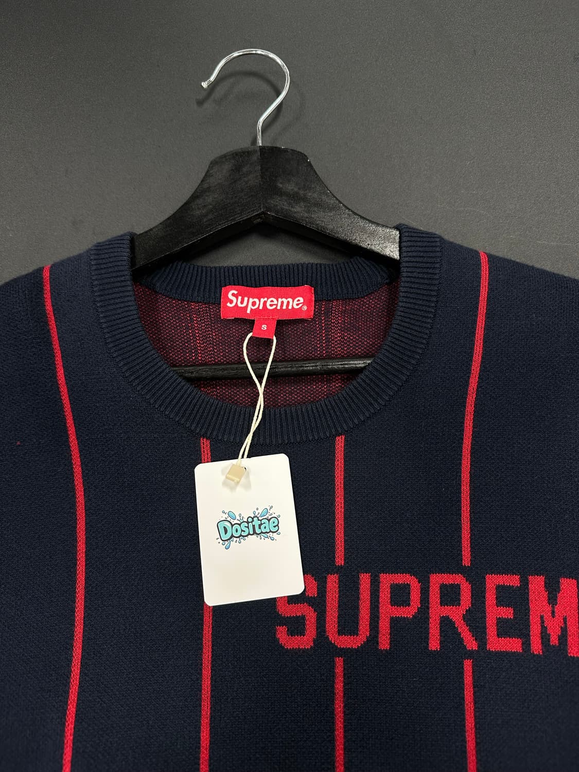 슈프림 13AW 크루넥 와이드 핀스트라이프 스웨터 상품이미지6