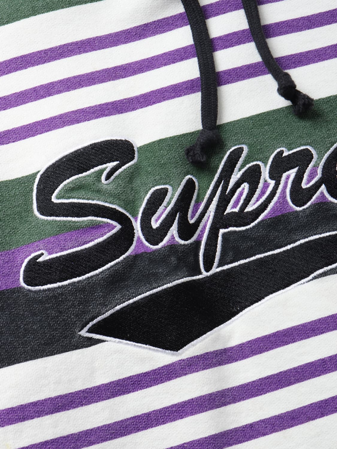 슈프림 Supreme Striped Hooded Sweatshirt 상품이미지4