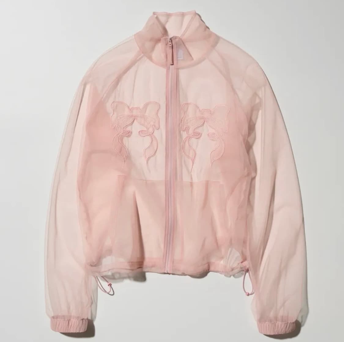 스컬프터 Mesh Sheer Zip-Up Jacket Pink 상품이미지1