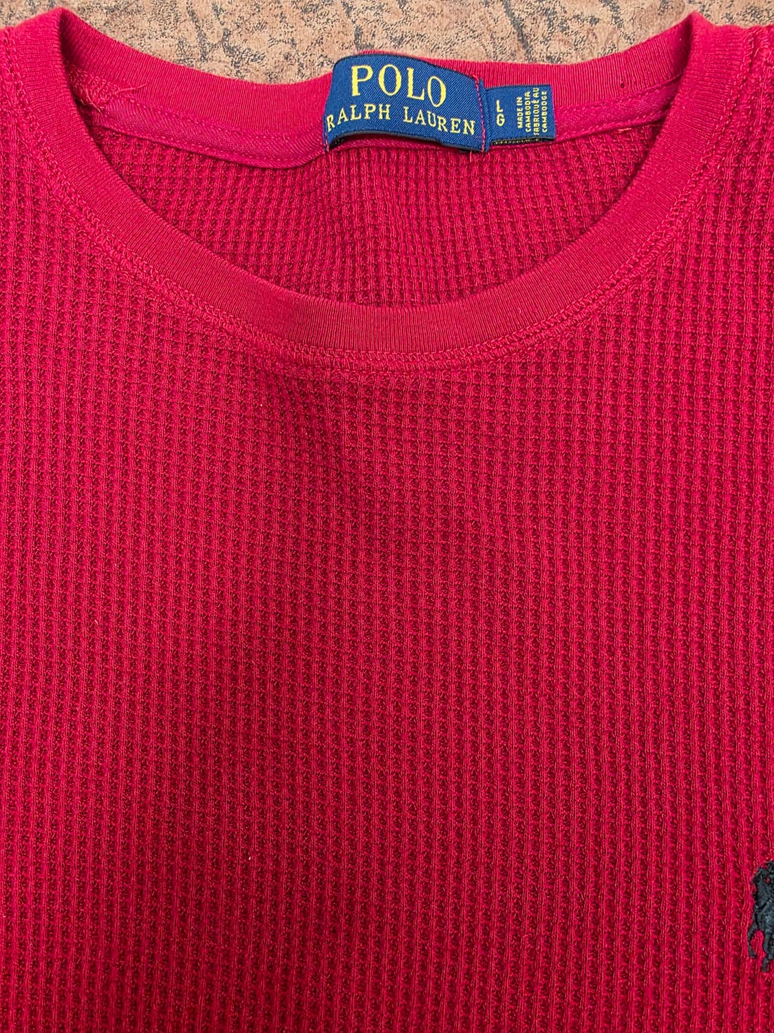 폴로랄프로렌 코튼 와플 니트 롱슬리브 L 상품이미지3