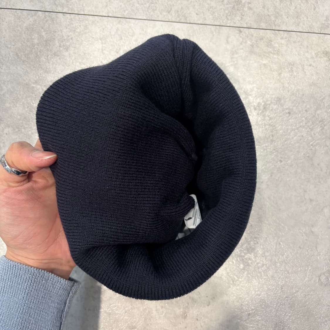 디스이즈네버댓) HSP-Logo Big Cuff Beanie Nav F 상품이미지7