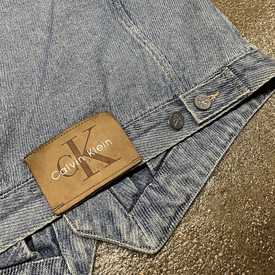 90s 캘빈클라인 데님 베스트 (90-95) 상품이미지4