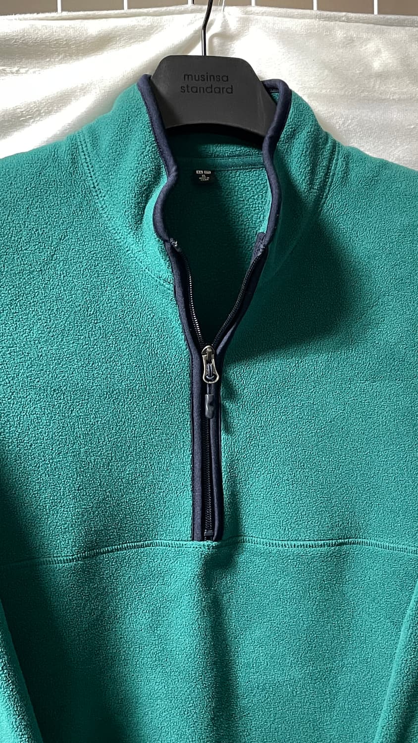 XL) 유니클로 그린색 하프집업 후리스 신칠라 상품이미지2