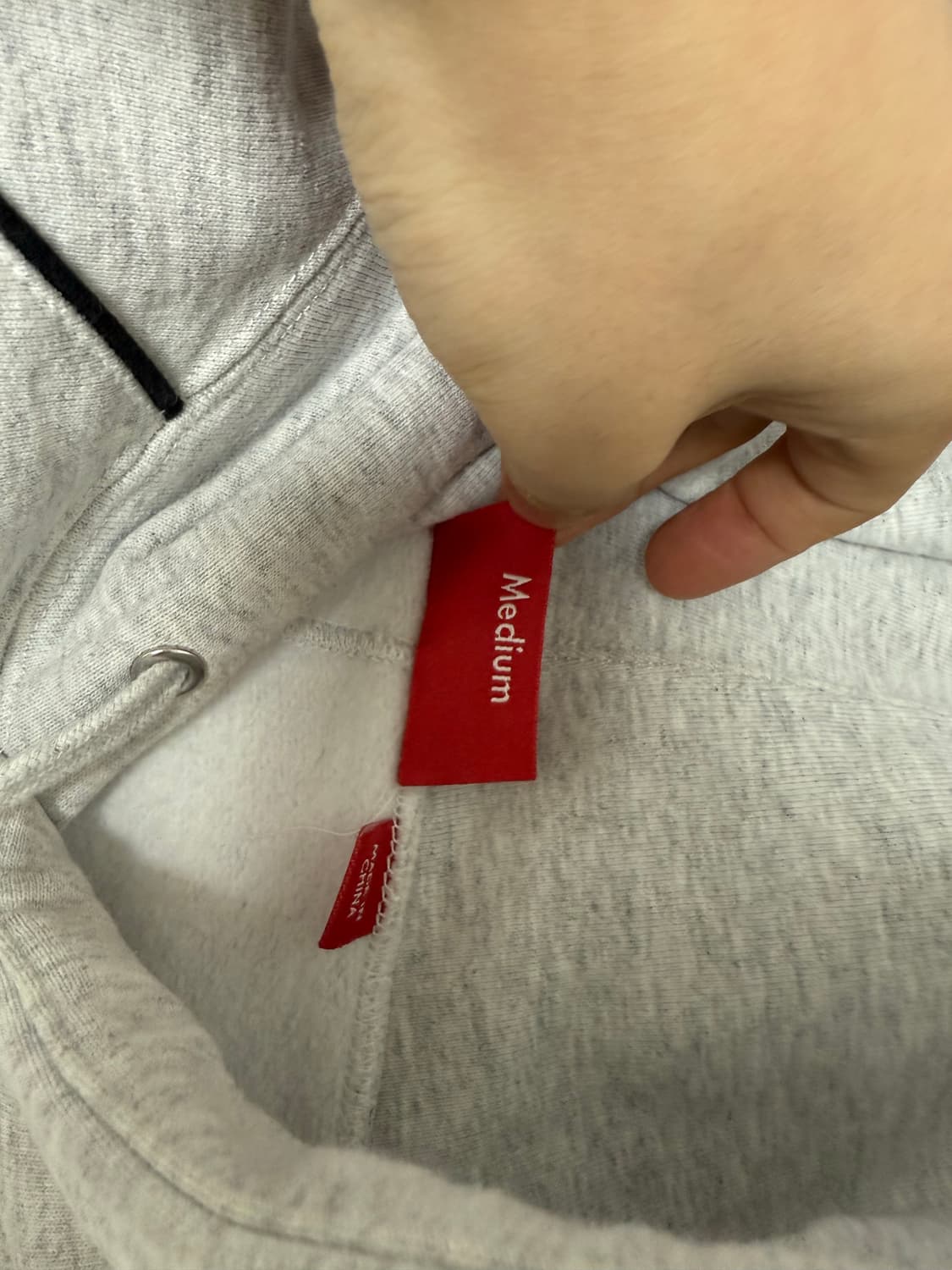 [M]슈프림 박시 파이핑 아크 후드 애쉬그레이 상품이미지4