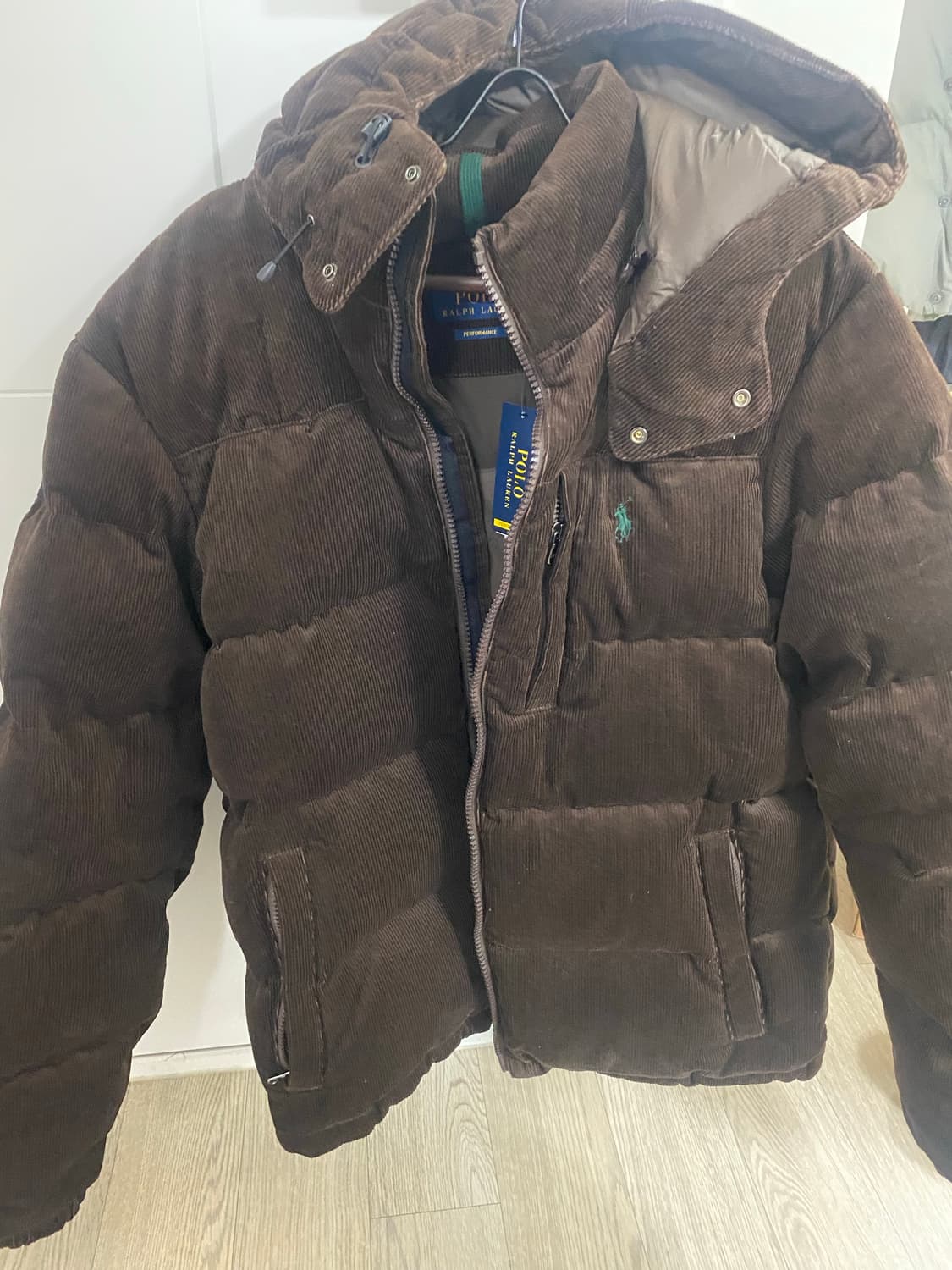 폴로 24fw 코듀로이 패딩 자켓 브라운 L 새상품 상품이미지1