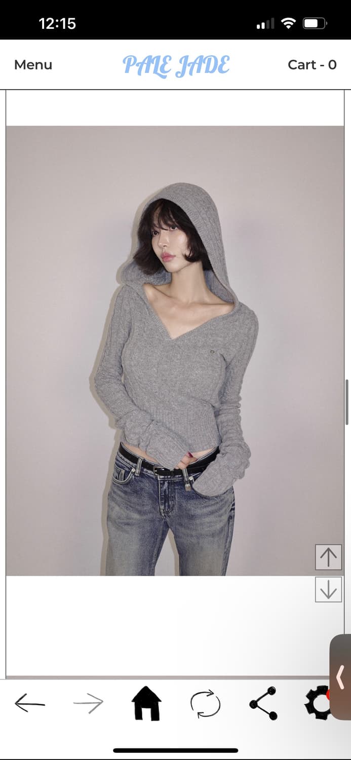 페일제이드 케이블 후드 니트 - 베이비핑크 상품이미지7