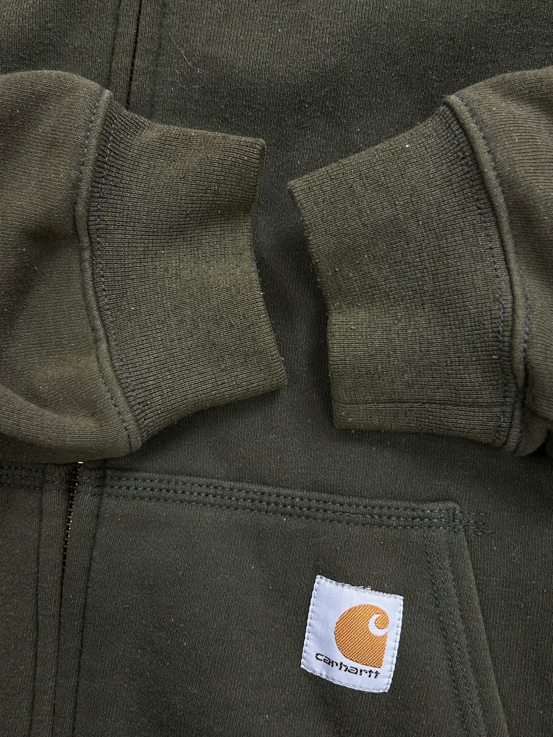 칼하트 올리브 그린 후드집업 S 상품이미지6