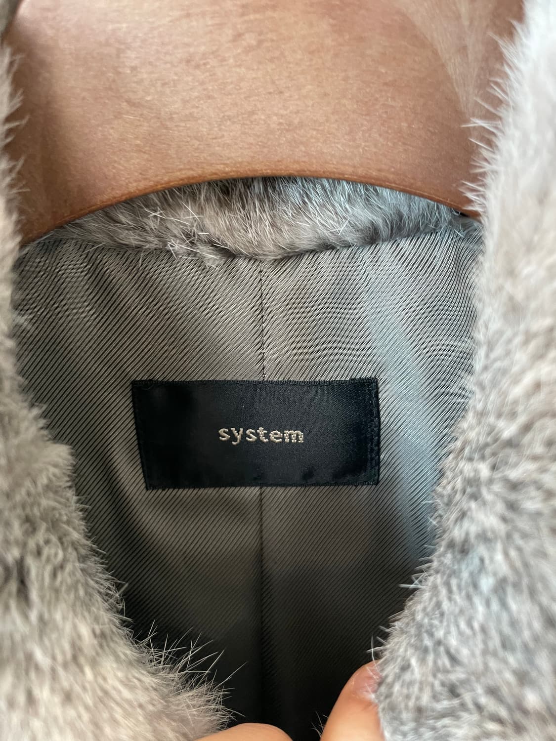 System 시스템 토끼털 롱 퍼 자켓 상품이미지5