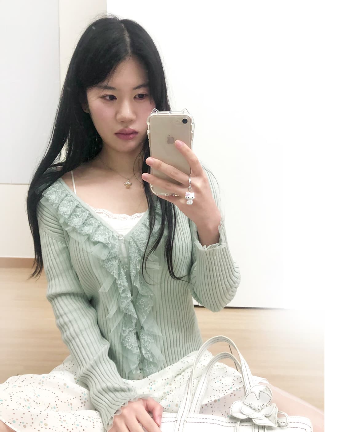  에메랄드 클리어 가디건 상품이미지2