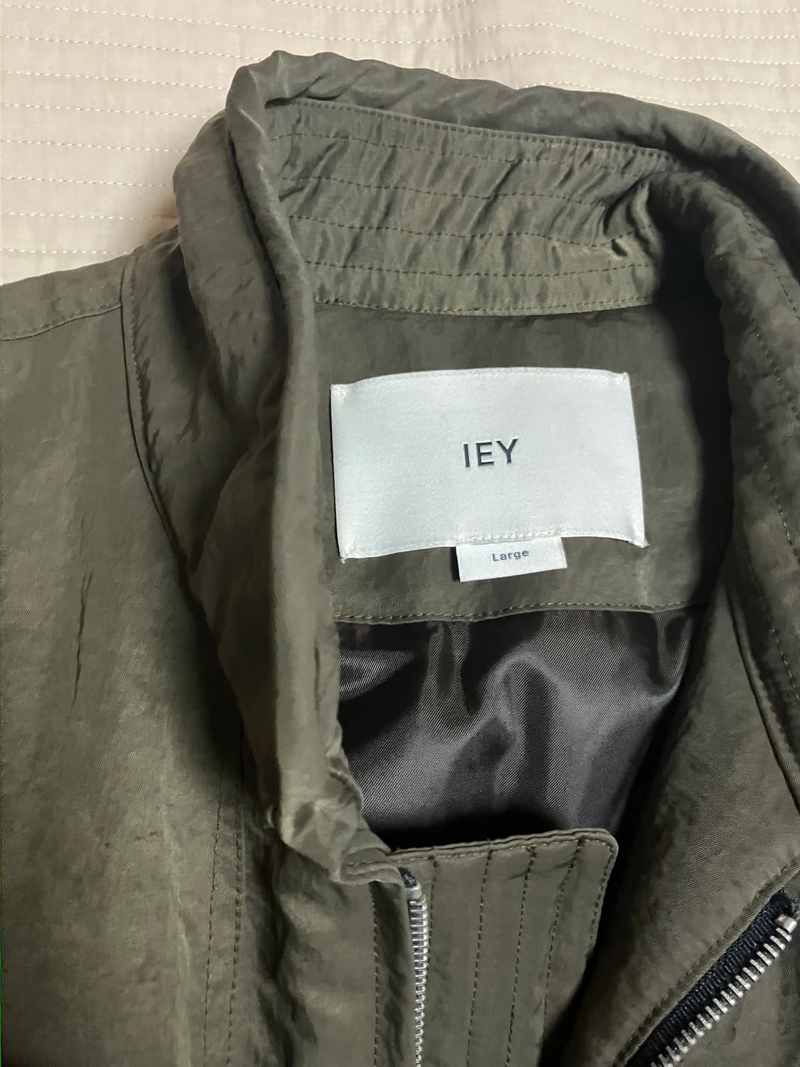 IEY 와이드 카라 점퍼 카키 L 상품이미지3