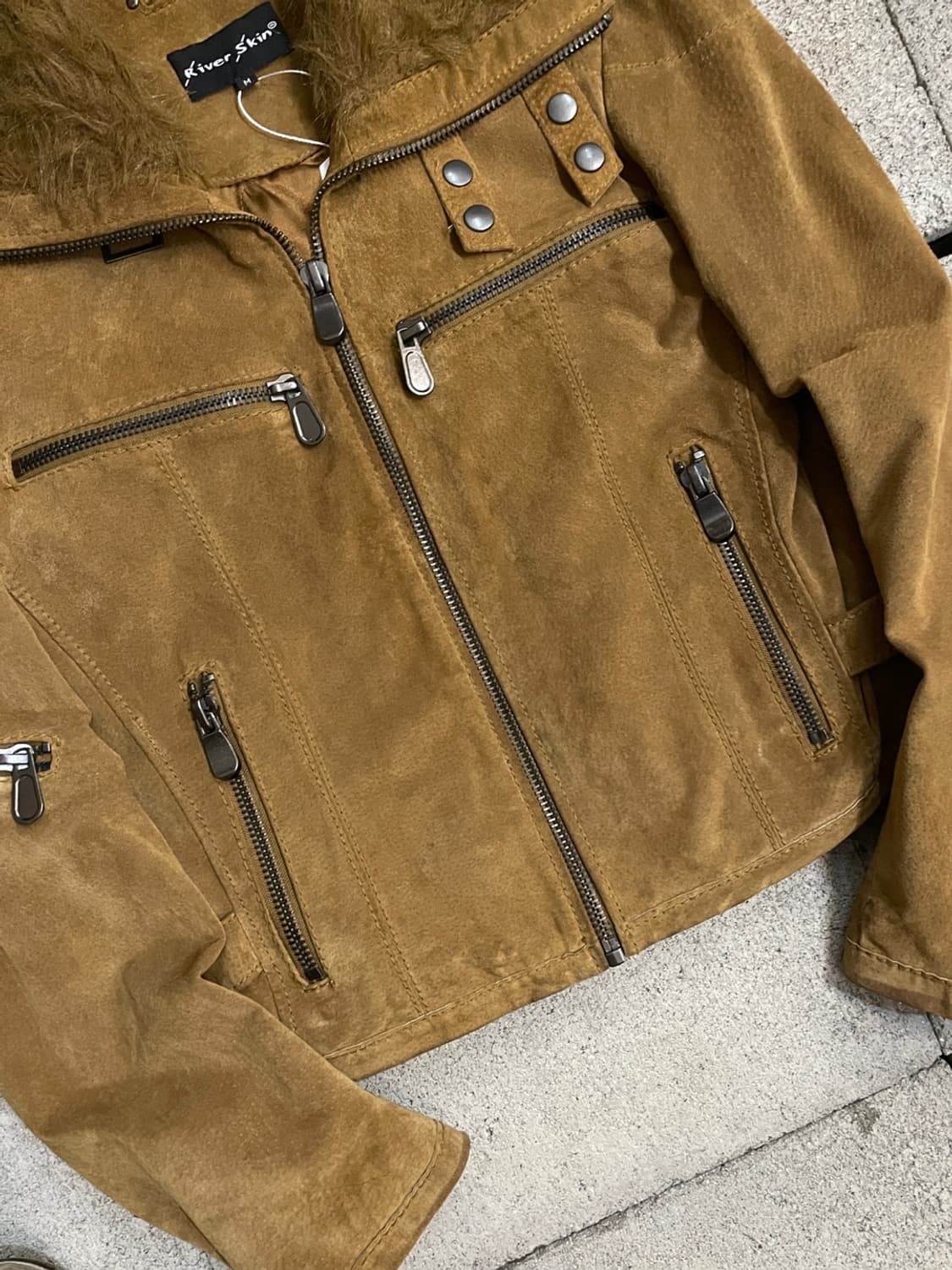 빈티지 돈피 퍼 스웨이드 자켓 상품이미지3