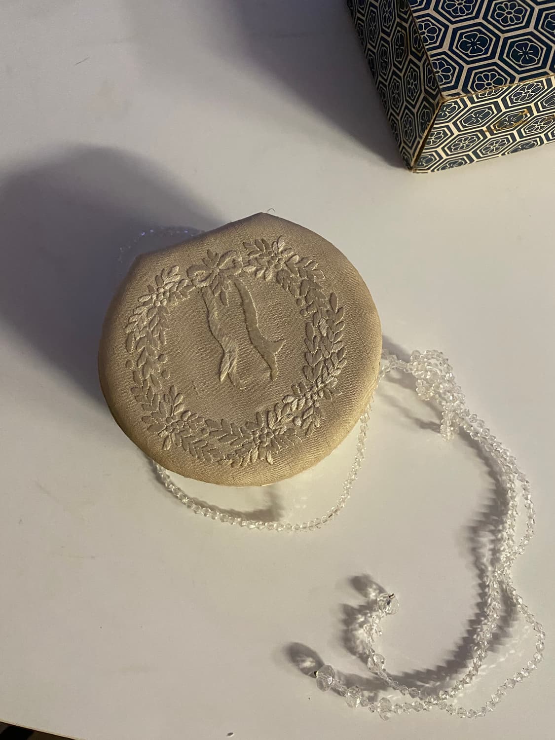 리본자수 보석함 빈티지 앤틱 소품 상품이미지2