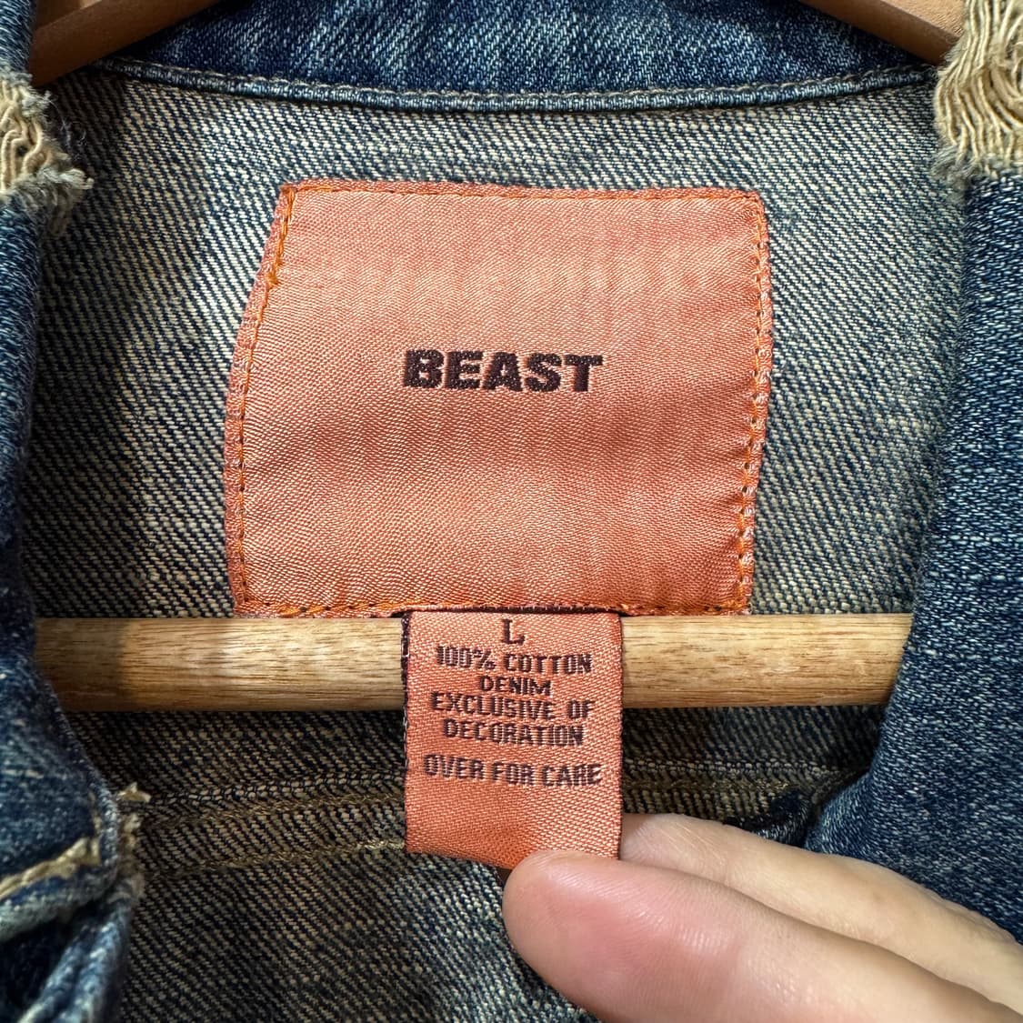 BEAST 데미지 워싱 트러커 자켓 (L)  상품이미지6
