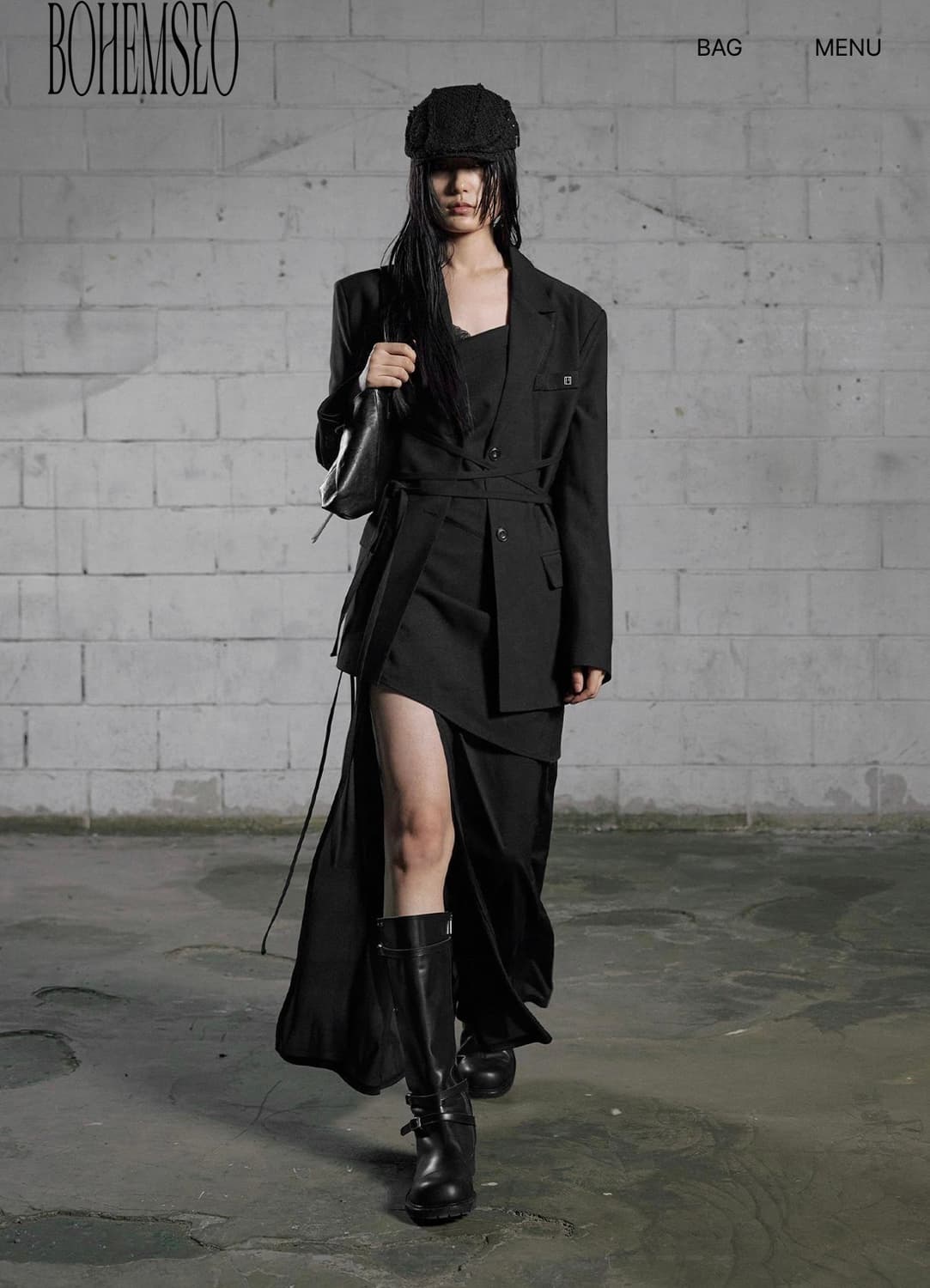 보헤미안서울 웨이스트 타이드 싱글 블레이져 블레이저 waist tied 상품이미지2