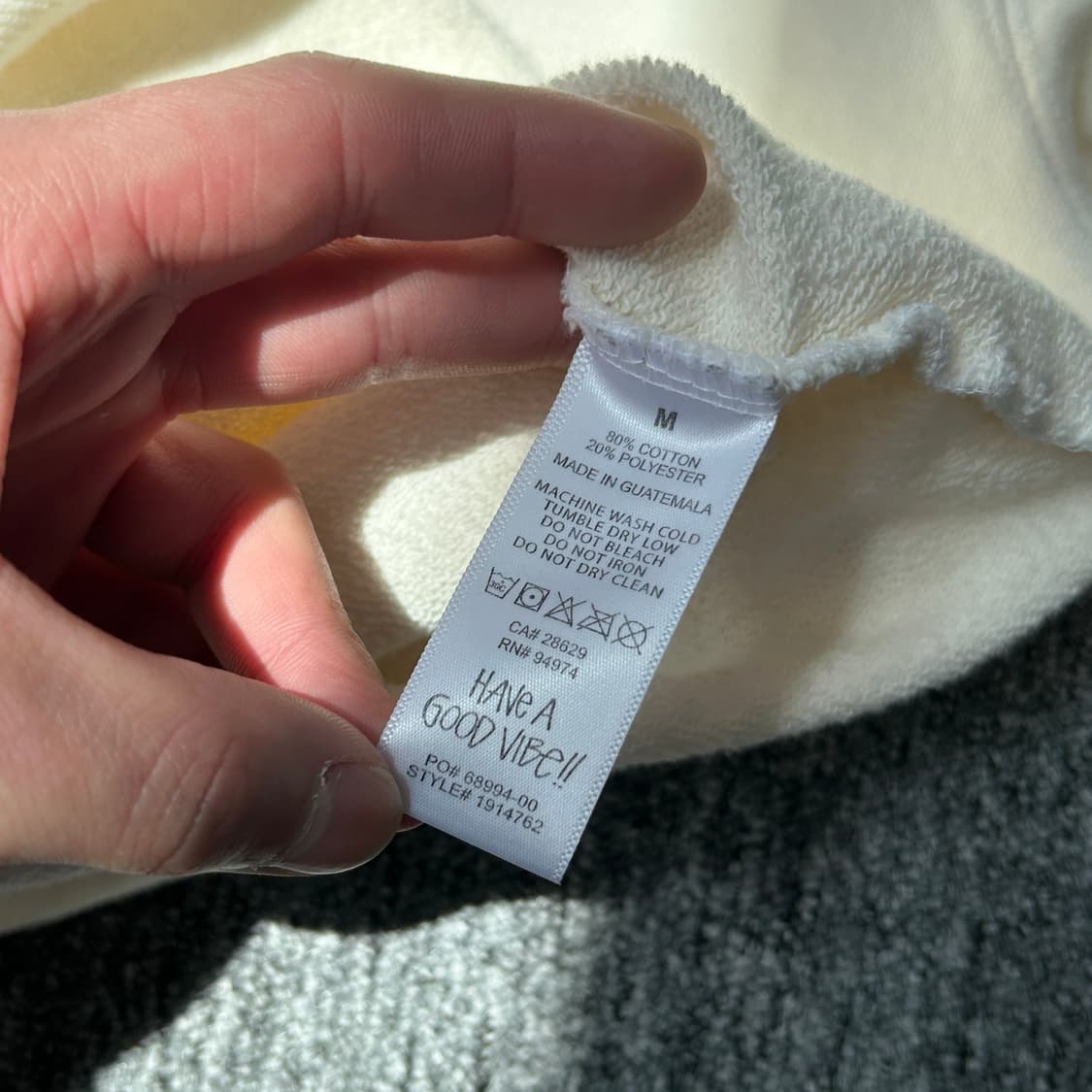 스투시 아이보리 크롭 리메이크 스웻셔츠 상품이미지9