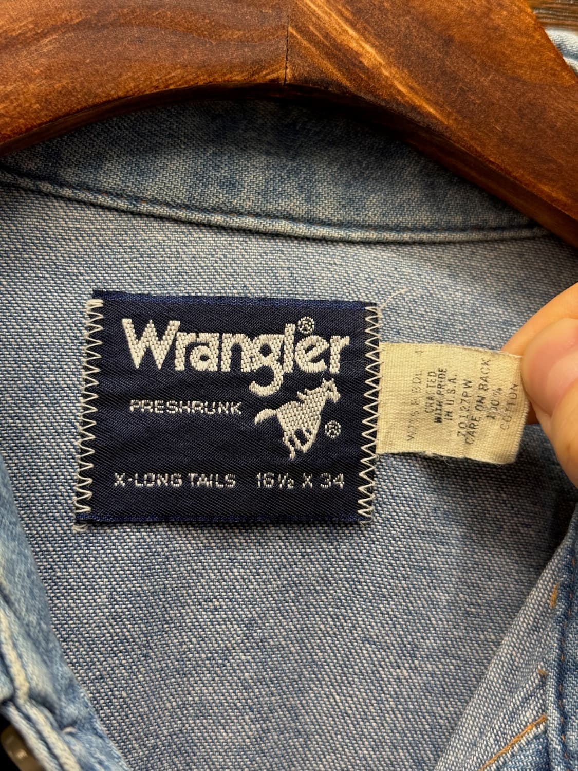 USA Wrangler Denim Western Shirt 상품이미지6