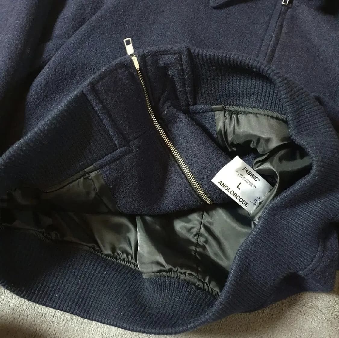 어널러코드 부클 울 숏자켓 블루종 L 네이비 상품이미지7