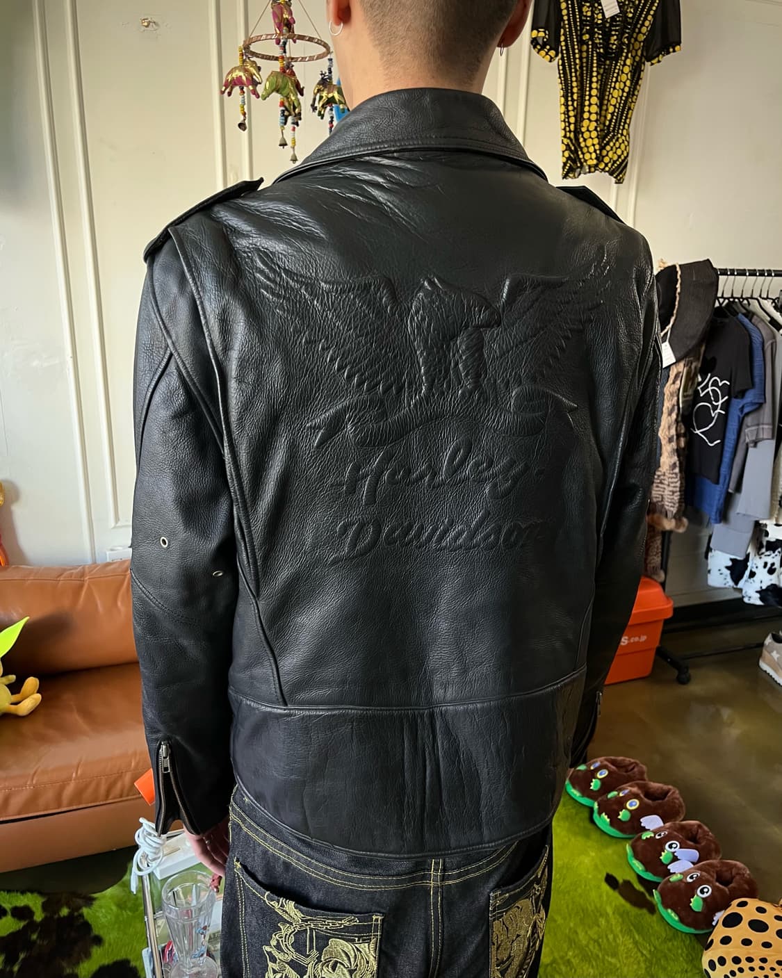 90s Harley Davidson Cowhide Rider Jacket 상품이미지3