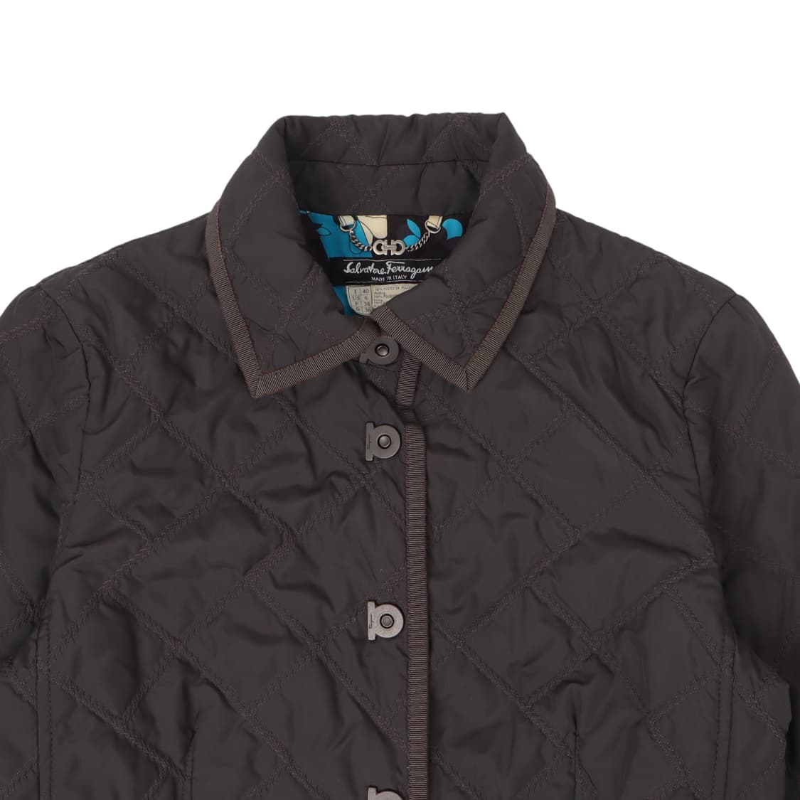 페라가모 그레이 체인 퀄팅 자켓 상품이미지2