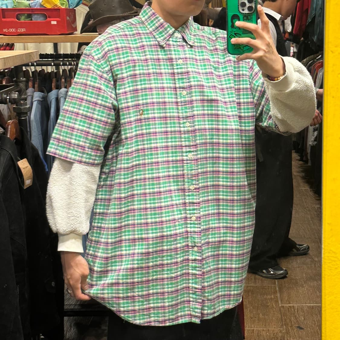 [HI] 폴로 랄프로렌 반팔셔츠 체크그린 상품이미지4