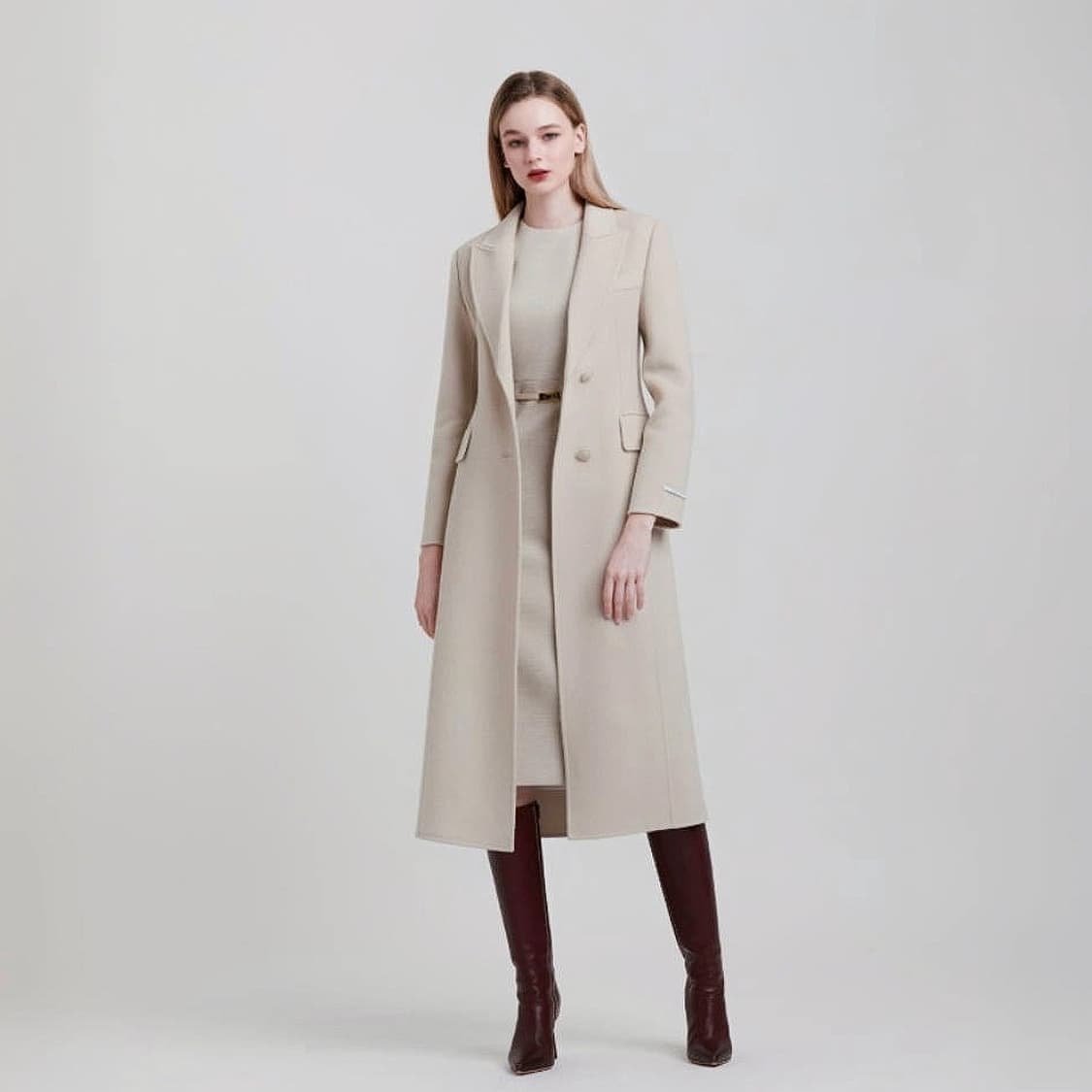 더케미 울 캐시미어 핸드메이드 롱 코트 [새상품] 상품이미지1