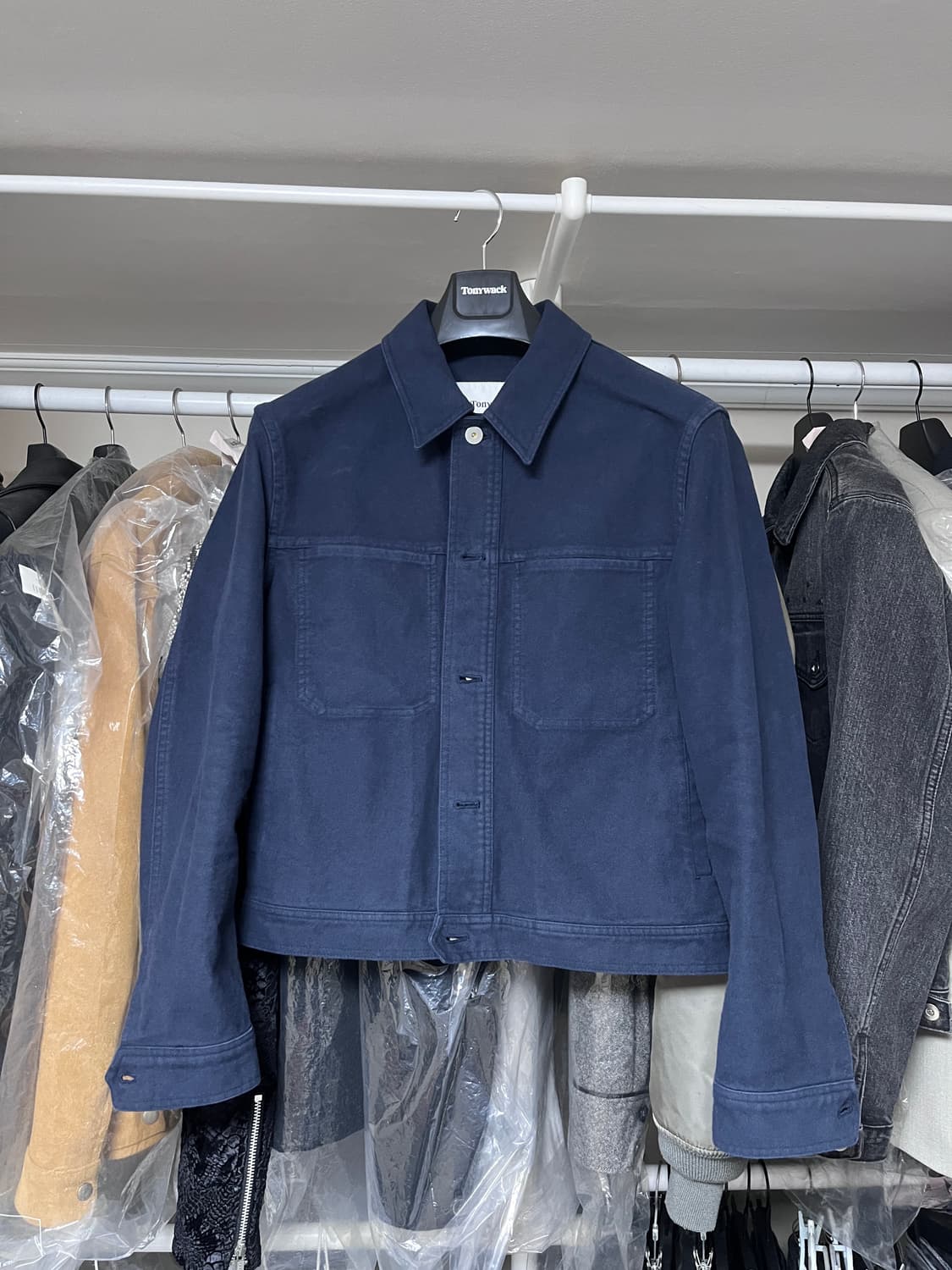 토니웩 몰스킨 코튼 트러커 자켓 네이비 L 상품이미지1