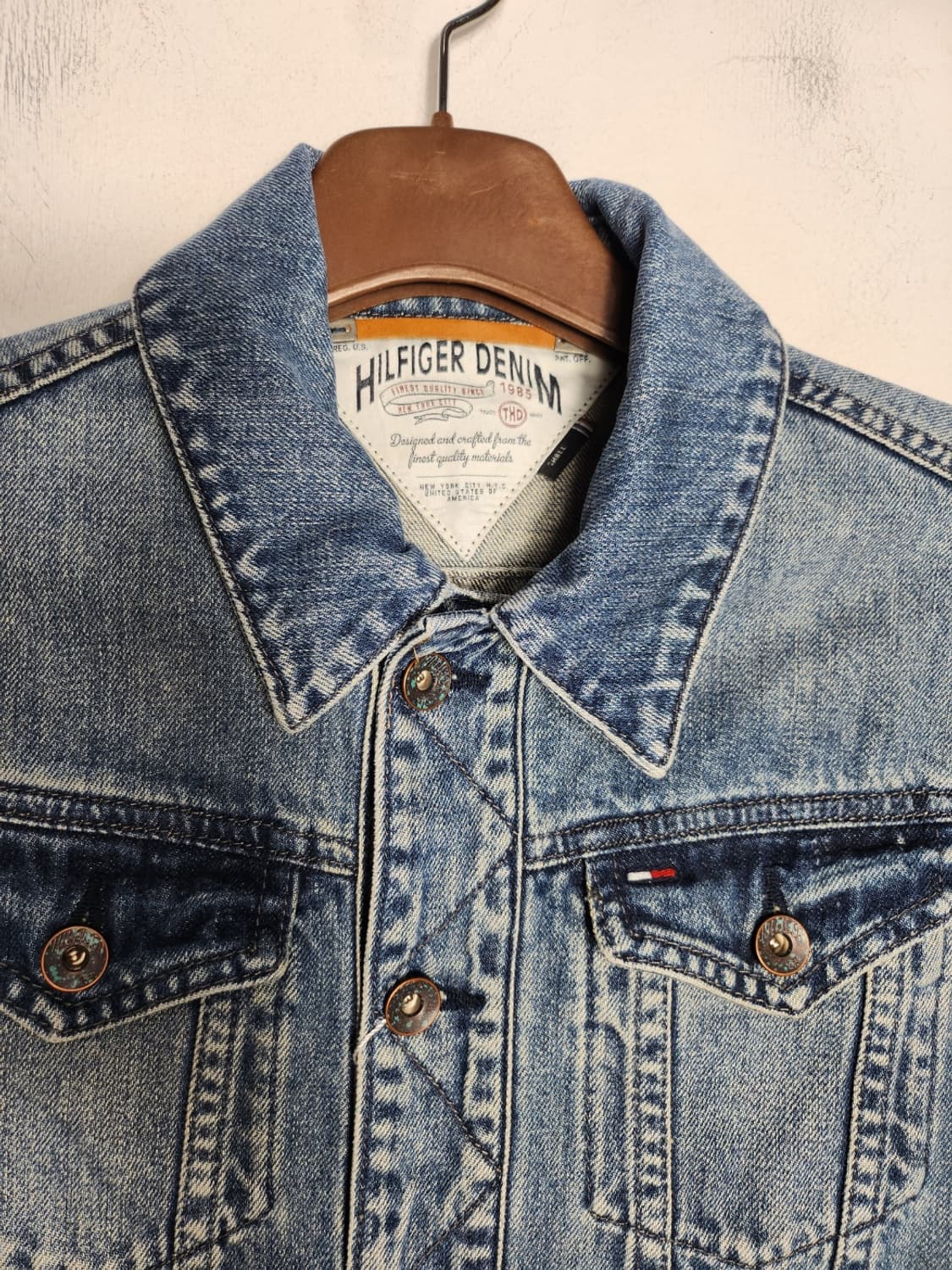 타미힐피거 빈티지 데님 청자켓 상품이미지2