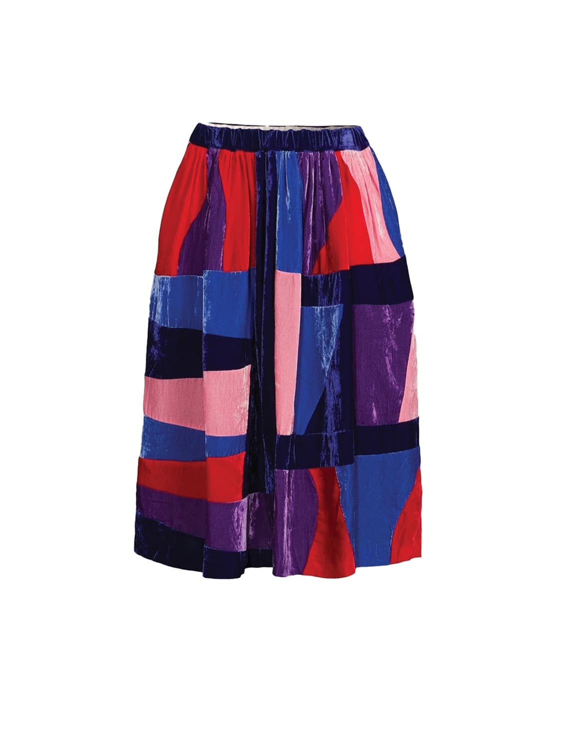 꼼데가르송 패치워크 벨벳스커트 상품이미지2