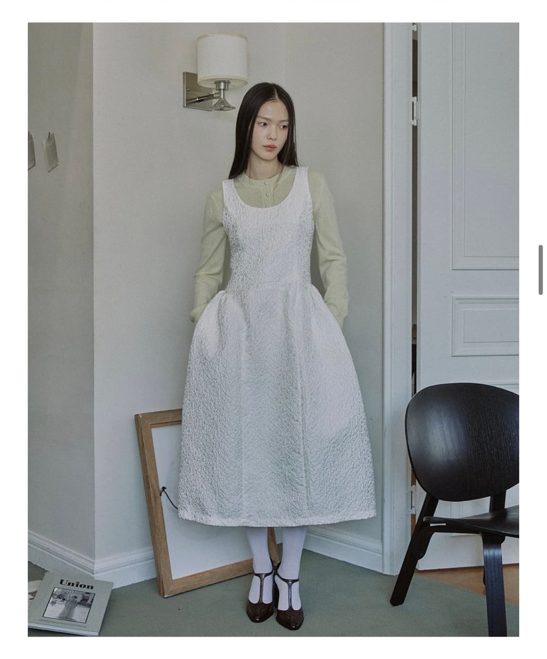 mais JACQUARD DRESS 아이보리 S 판매해요🤍 상품이미지4