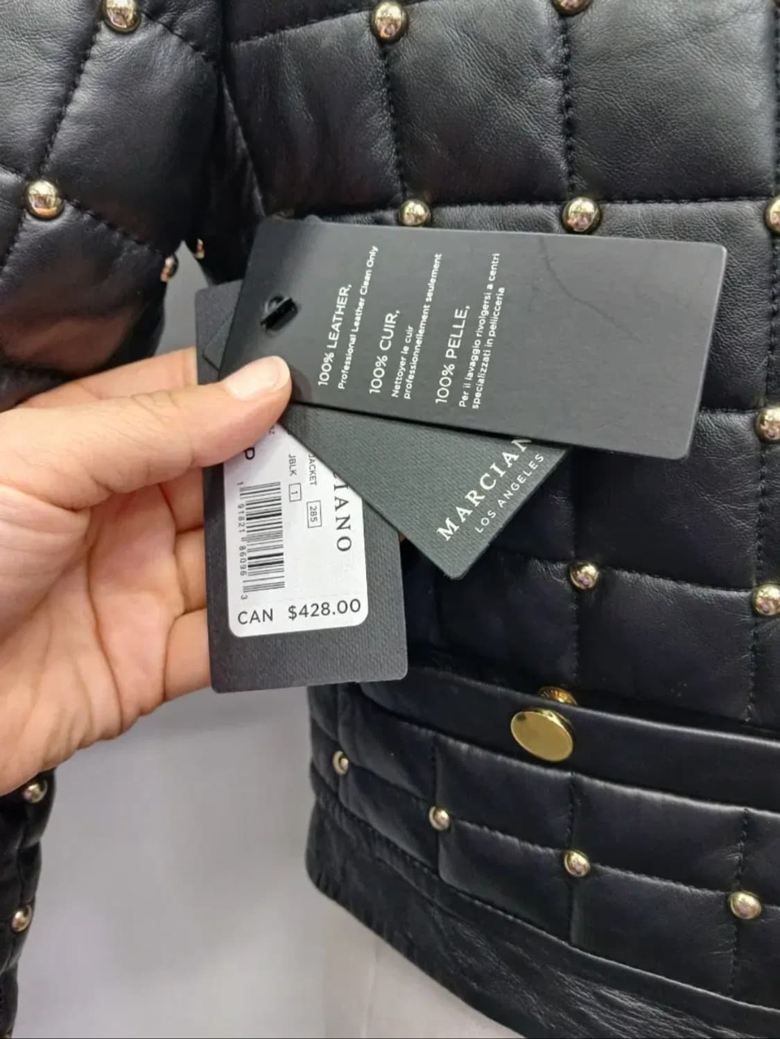 MARCIANO 크롭 가죽쟈켓 44 상품이미지5