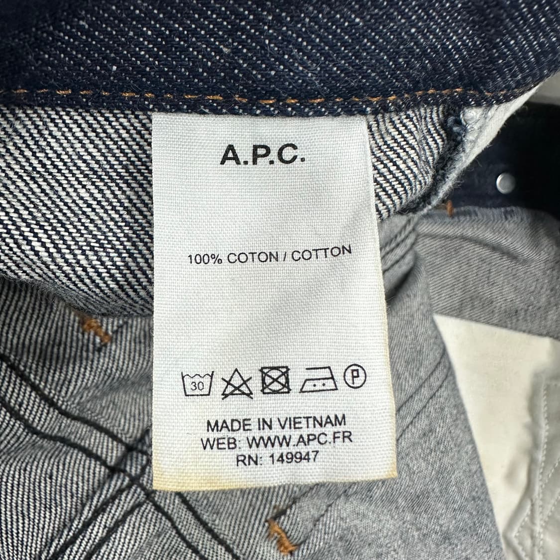 A.P.C 아페쎄 쁘띠스탠다드 데님 상품이미지4