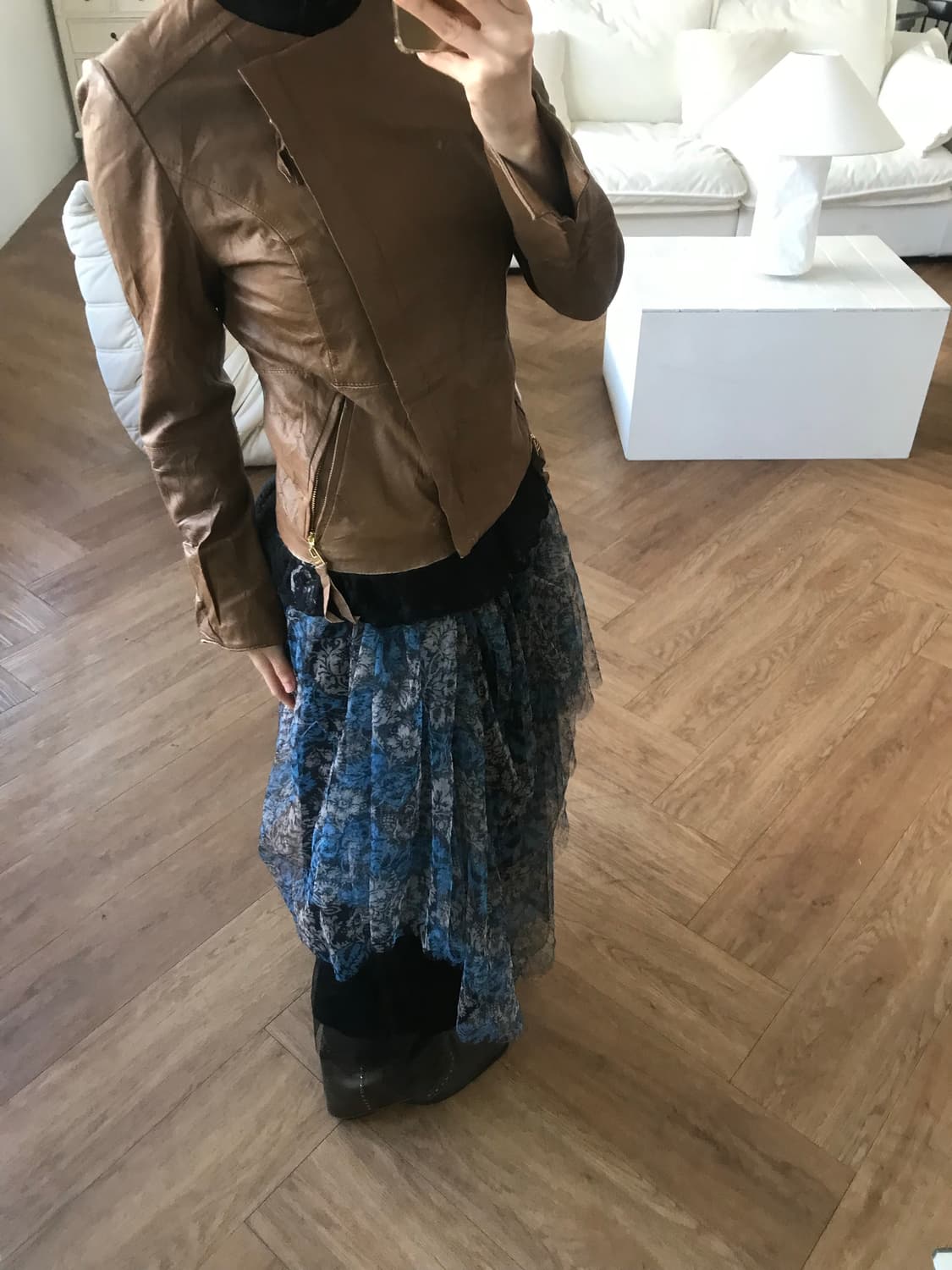 vintage slim fit leather jacket 상품이미지6