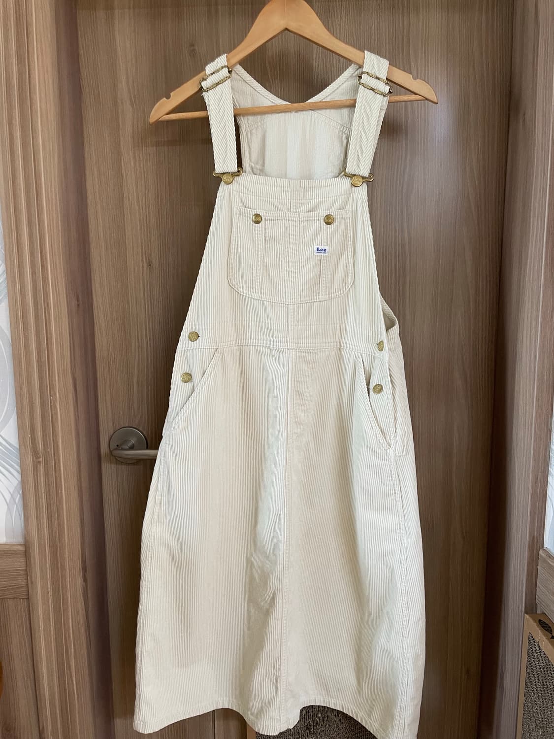 리 LEE 코듀로이 오버롤 스커트 (아이보리) 상품이미지1