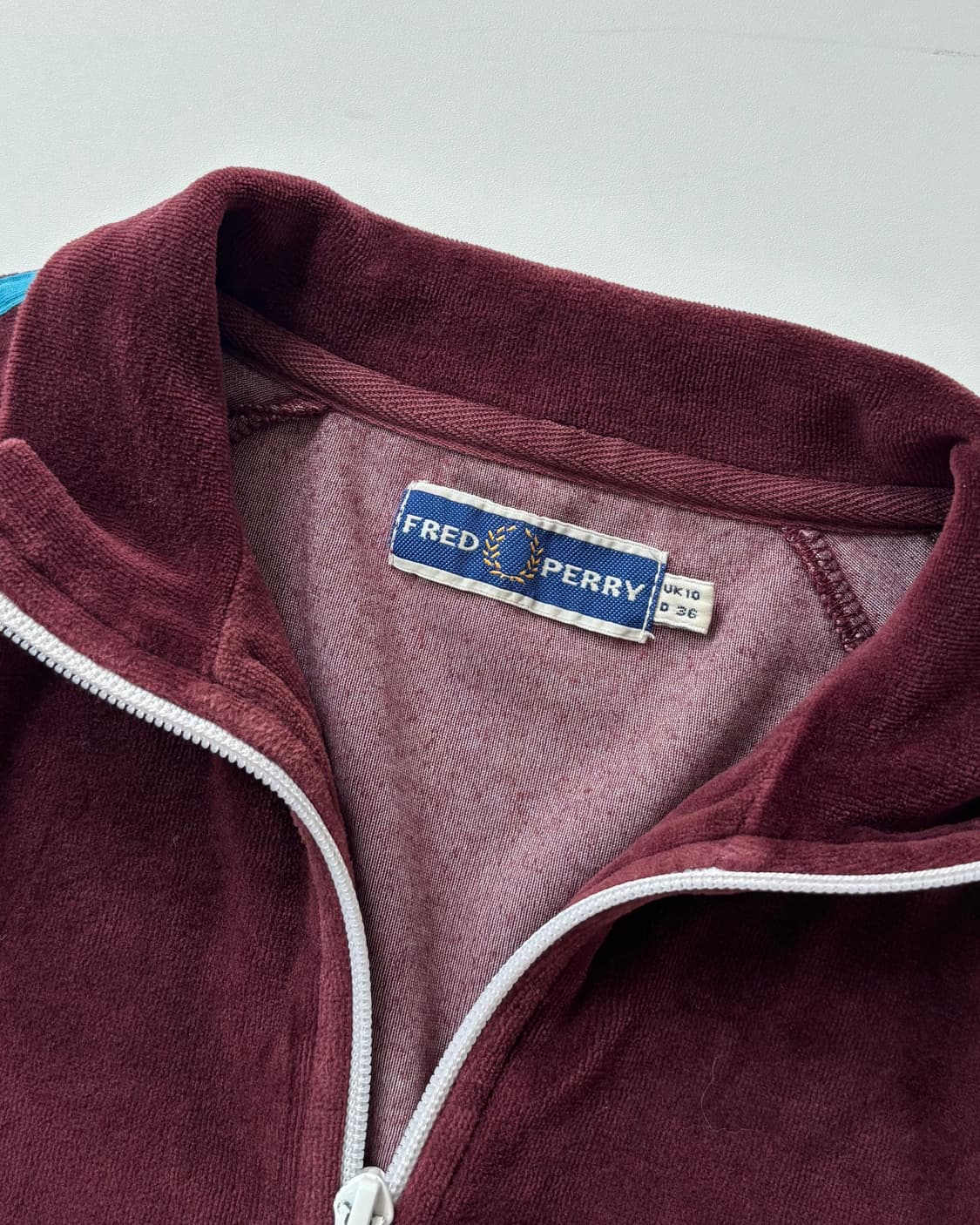 Fredperry 프레드페리 버건디 벨루어 트랙탑  상품이미지7