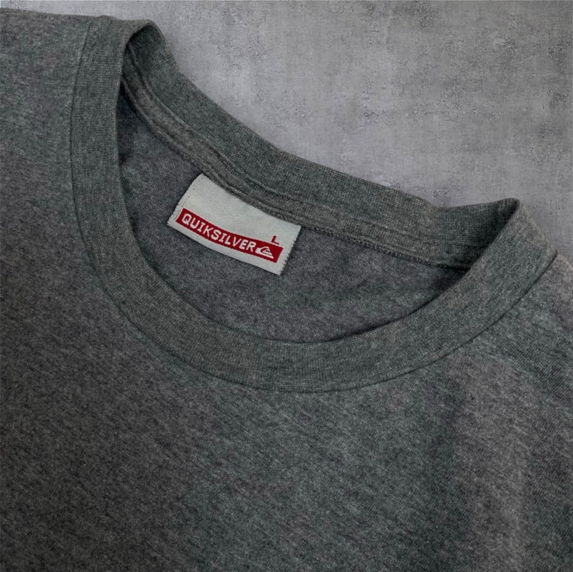 퀵실버 Quiksilver 그레이 로고 프린팅 반팔 티셔츠 L 상품이미지2