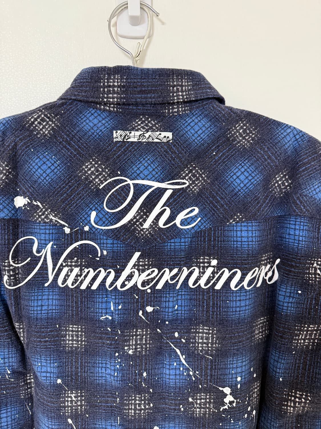 Number (N)ine 페인트 스플래터 플란넬 체크 셔츠  상품이미지4