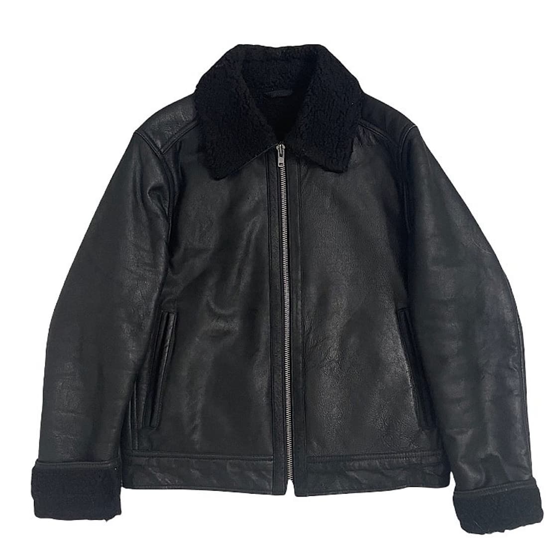 H&M 리얼레더 양가죽 무스탕 상품이미지1