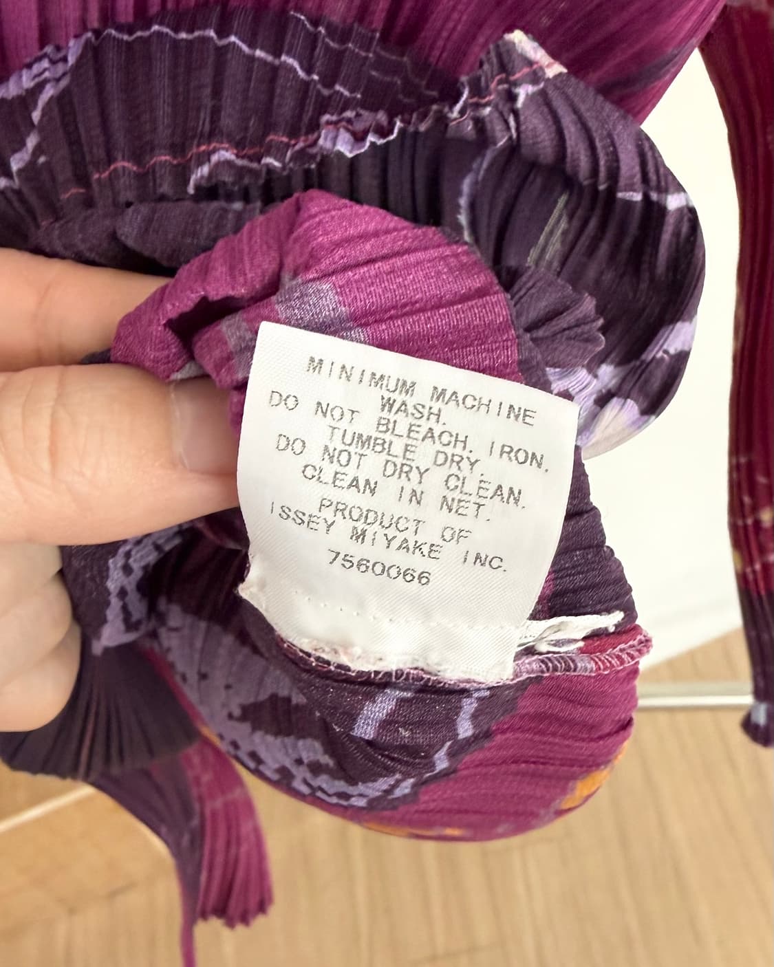 플리츠 플리즈 퍼플 핑크 패턴 버튼 자켓 상품이미지8