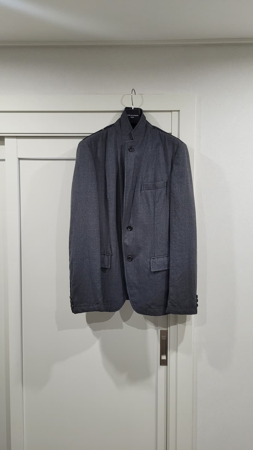 꼼데가르송 옴므 레지멘탈 넥타이 블레이져 차콜 L 상품이미지9